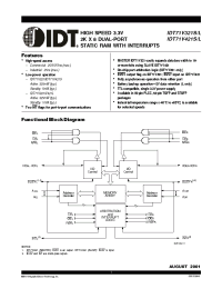 Datasheet IDT71V321L35PFI manufacturer IDT