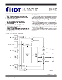 Datasheet IDT71V416L manufacturer IDT