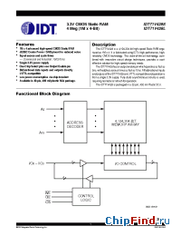 Datasheet IDT71V428S-20 manufacturer IDT