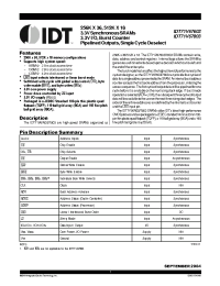 Datasheet IDT71V67603S133BQGI manufacturer IDT