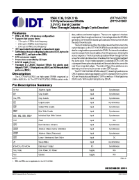 Datasheet IDT71V67703S75PFI manufacturer IDT