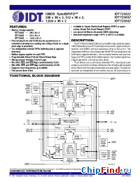 Datasheet IDT723632L12PF manufacturer IDT