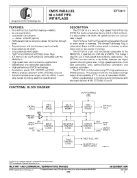 Datasheet IDT72413L45D manufacturer IDT