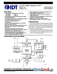 Datasheet IDT72V255LA15TFI8 manufacturer IDT