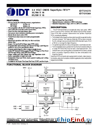 Datasheet IDT72V275-10 производства IDT