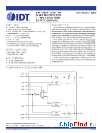 Datasheet IDT74ALVC16260 manufacturer IDT