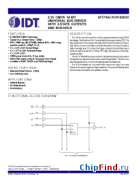 Datasheet IDT74ALVCH162835 manufacturer IDT