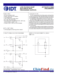 Datasheet IDT74CBTLV16800PA manufacturer IDT