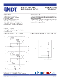 Datasheet IDT74CBTLV3383PA manufacturer IDT