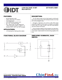 Datasheet IDT74CBTLV3861PG manufacturer IDT