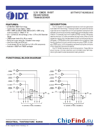 Datasheet IDT74FCT163952APV manufacturer IDT