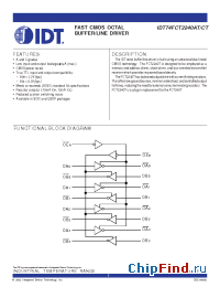 Datasheet IDT74FCT2240AT manufacturer IDT