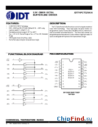 Datasheet IDT74FCT3244APB manufacturer IDT