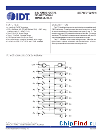 Datasheet IDT74FCT3245PG manufacturer IDT