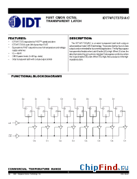 Datasheet IDT74FCT373DTSOB производства IDT