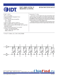 Datasheet IDT74FCT374ATPY manufacturer IDT