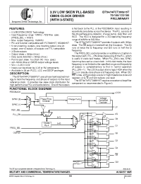 Datasheet IDT74FCT388915T133PYB manufacturer IDT