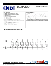 Datasheet IDT74FCT534TDB manufacturer IDT