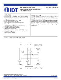 Datasheet IDT74FCT863 manufacturer IDT