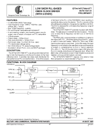 Datasheet IDT74FCT88915TT70LB manufacturer IDT