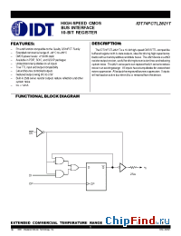 Datasheet IDT74FCTL2821T manufacturer IDT