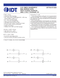Datasheet IDT74LVC125A manufacturer IDT