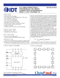 Datasheet IDT74LVC161A manufacturer IDT