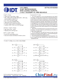 Datasheet IDT74LVCH16240A manufacturer IDT