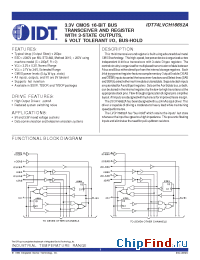 Datasheet IDT74LVCH16652A manufacturer IDT