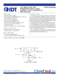 Datasheet IDT74LVCH2245A manufacturer IDT