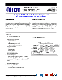 Datasheet IDT75K52213S104BB manufacturer IDT