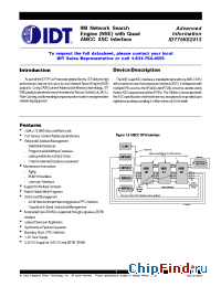 Datasheet IDT75K62413S100BB manufacturer IDT