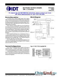 Datasheet IDT75N43102 manufacturer IDT