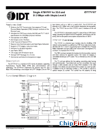 Datasheet IDT77V107L25PFI8 manufacturer IDT