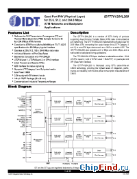 Datasheet IDT77V1264L200PGI manufacturer IDT