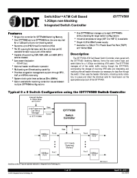 Datasheet IDT77V500S25BCI manufacturer IDT