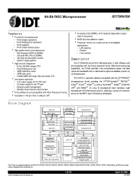 Datasheet IDT79R4700-100DF manufacturer IDT