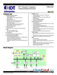 Datasheet IDT79RC32T351-133DH производства IDT