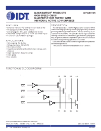 Datasheet IDTQS3125 производства IDT