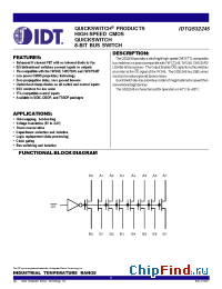 Datasheet IDTQS32245Q manufacturer IDT