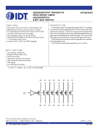 Datasheet IDTQS3245 производства IDT