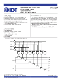 Datasheet IDTQS3253S1 manufacturer IDT
