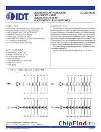 Datasheet IDTQS34X245Q3 manufacturer IDT