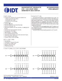 Datasheet IDTQS34XVH245 manufacturer IDT