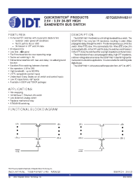 Datasheet IDTQS3VH16211PA производства IDT