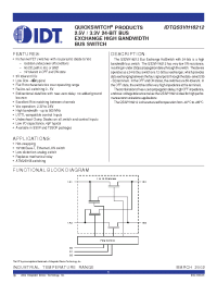 Datasheet IDTQS3VH16212 manufacturer IDT