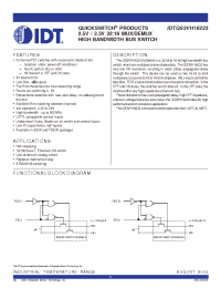 Datasheet IDTQS3VH16233 manufacturer IDT