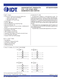 Datasheet IDTQS3VH16244 manufacturer IDT
