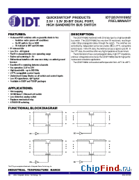 Datasheet IDTQS3VH16862PV manufacturer IDT
