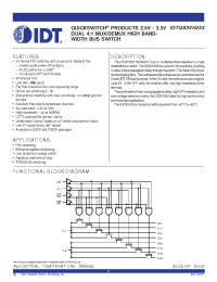 Datasheet IDTQS3VH253-QG manufacturer IDT